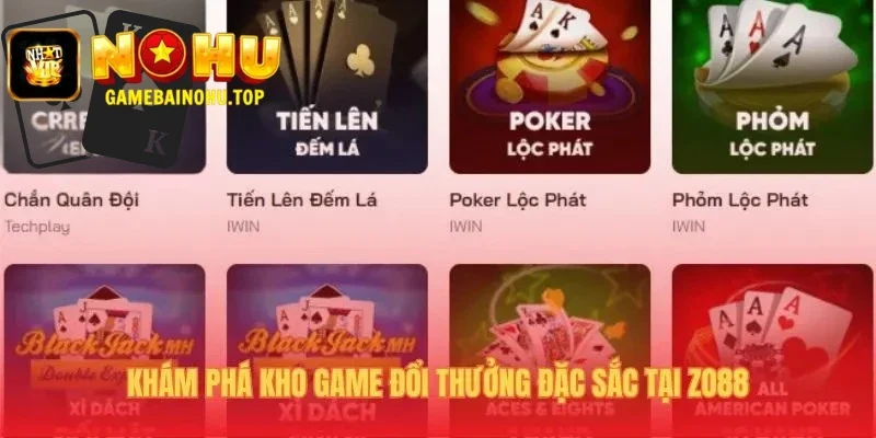 Kho game đặc sắc và game bài tỷ lệ thắng cao